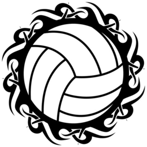 Volleyball Tribal Blk Wht Free Images At Vector Clip Art