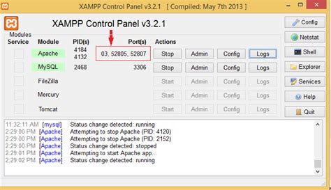 Php Xampp Server Using Multiple Ports Instead Port Stack Overflow