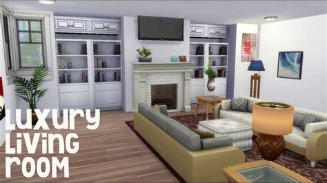 The Sims 4 Room Build Luxury Living Room Youtube