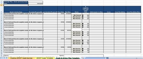 Goals And Objectives Template Excel Master Template