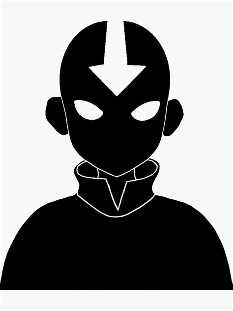 Aang Head Silhouette Avatar State Sticker For Sale By Skoodl