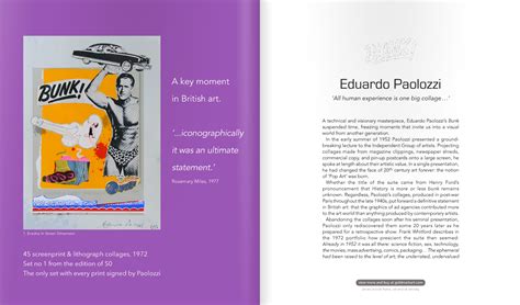 Eduardo Paolozzi Bunk Book Goldmark