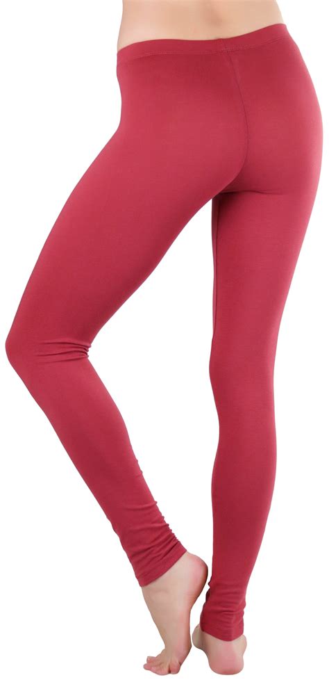 tobeinstyle women s skinny fit cotton stretch full length leggings ebay