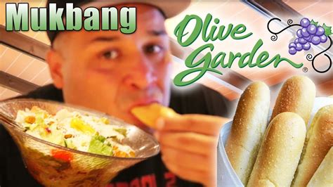 I ate the sausage stuffed rigatoni and my wife had the five cheese pasta and both were hot, fresh, and tasty. Soup, Salad, and Breadsticks At Olive Garden Mukbang - YouTube