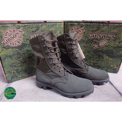 ¤ Gibson Suede Field Use Combat Tactical Boots Olive Drab 1 2 Days