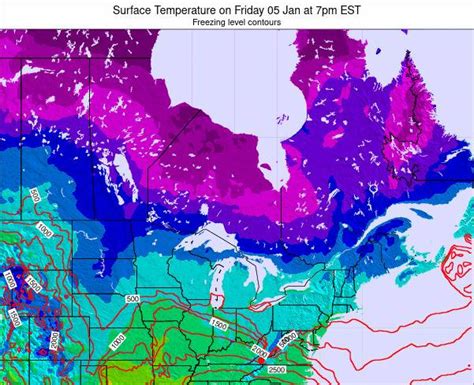 Ontario Surface Temperature On Saturday 04 Sep At 2pm Edt