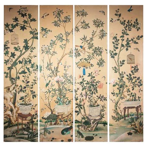 Set Of Four Chinese Wall Panels Decorative Mother Of Pearl Soapstone