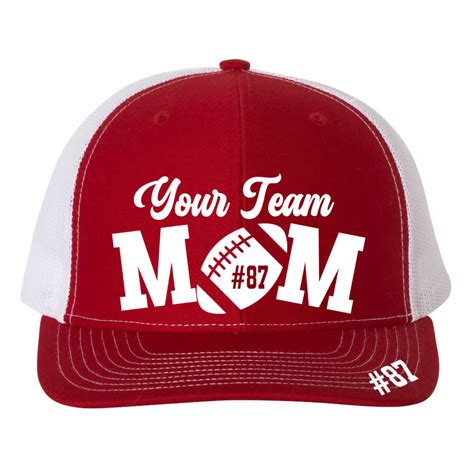 Football Mom Hat With Number Personalized Spiritwear