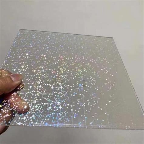 3mm Holographic Stars Iridescent Acrylic Sheet Sketch Laser Cutting