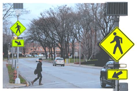 Pedestrian Crosswalk Safety Solutions Universal Signs And Accessories