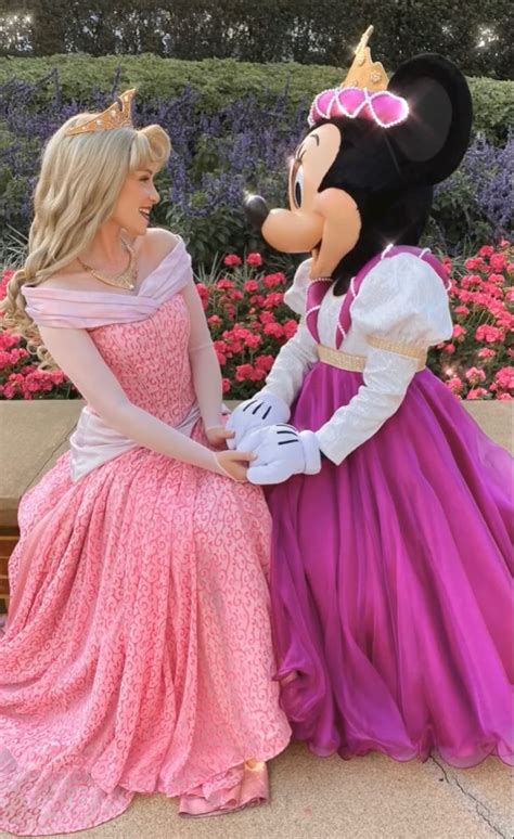 Princess Aurora And Minnie Mouse Disney Princess Dresses Disney