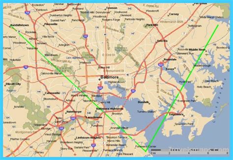Map Of Baltimore Maryland Travelsmapscom