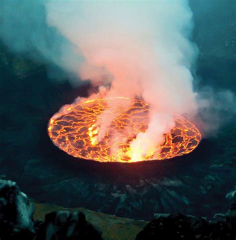 The nyiragongo volcano in congo is one of the most active volcanoes in the world. Mount Nyiragongo volcano and mountain gorilla trekking in ...