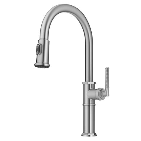 Kraus Allyn Traditional Industrial Pull Down Single Handle Kitchen Faucet In Spot Free Stainless