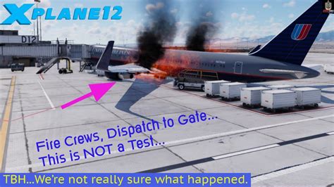 Plane Bursts Into Flames At Kslc Gate Level Of Immersion Unreal