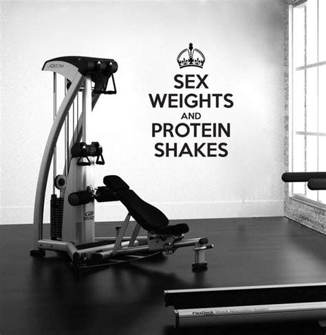 Items Similar To Sex Weights And Protein Shakes Gym Wall Decal On Etsy