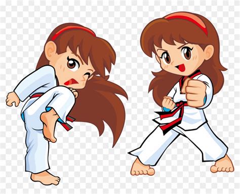 Techniques Karate Kick Martial Arts Taekwondo Cartoon Free