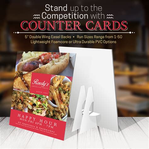 They generally bet more when they have an advantage and less when the dealer has an advantage. Counter Cards Printing Are Efficient Pop Display - UZ Marketing - Logo Designer
