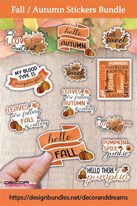 Fall Sticker Bundle Autumn Sticker Bundle