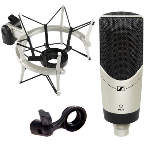 Sennheiser Mk4 Large Diaphragm Side Address Mic Shock Mount Bundle