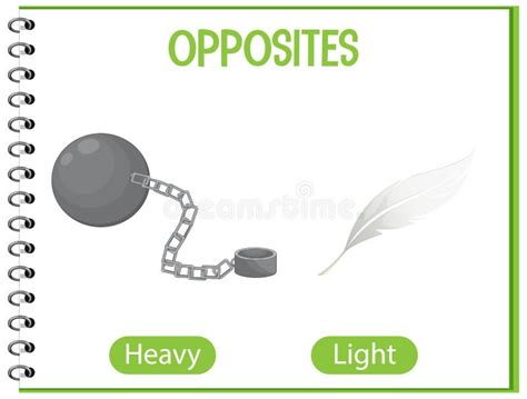 Opposite Adjective Light Stock Illustrations 21 Opposite Adjective