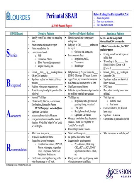 Sbar Example Form Fill Out And Sign Printable Pdf Template Signnow