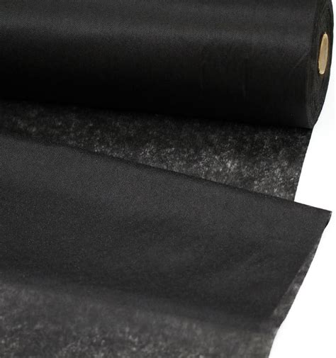 Lightweight Non Woven Fusible Interlining Fabric Black By The Yard By