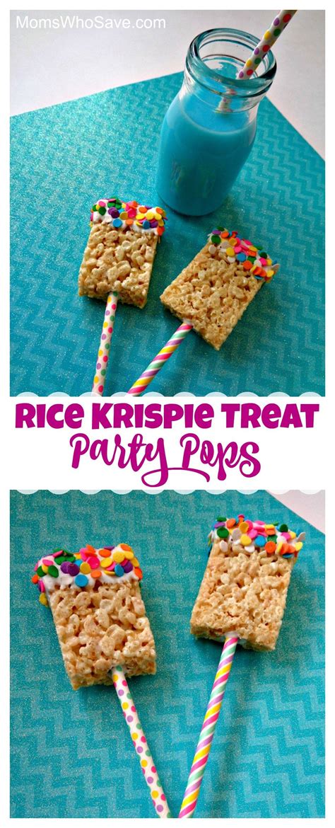 Rice Krispie Treat Party Pops Rice Krispies Party Pops Fun Treats