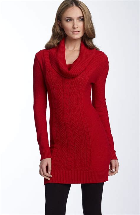 Red Sweater Dress Sweater Dress Cowl Neck Sweater Pattern Short Dresses Casual