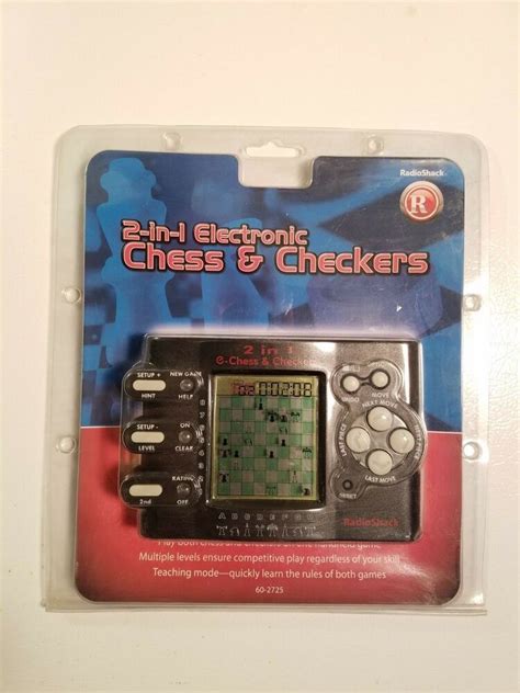 Vintage Radioshack 2 In 1 Electronic Chess And Checkers Handheld Game