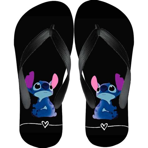 Chinelo De Dedo Slim Personalizado Lilo Stitch Lilo E Stitch Mod