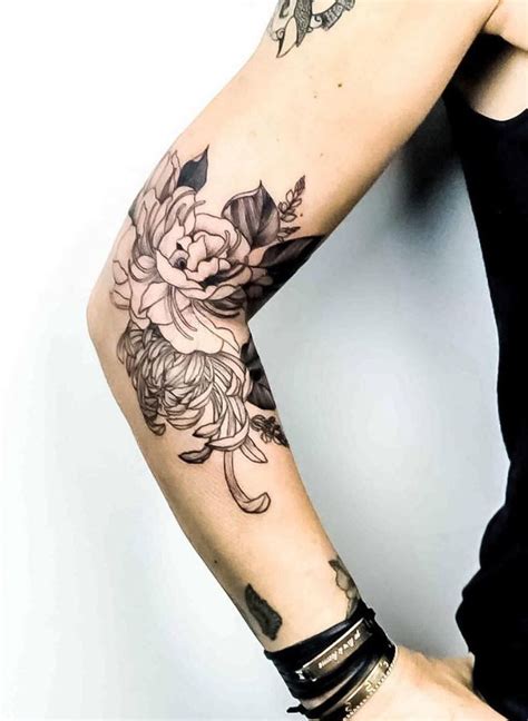 black flower tattoo black flower tattoo tattoos body art tattoos