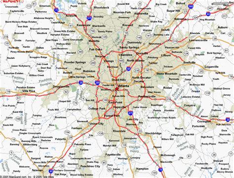Map Of Atlanta Georgia Travelsmapscom