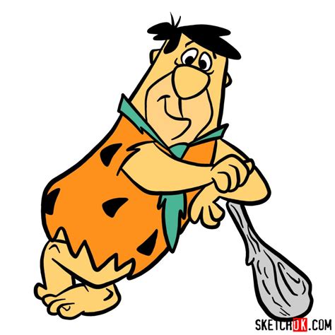 How To Draw Fred Flintstone Step By Step Drawing Tutorials Los