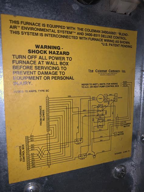electrical - Older Coleman Electric Furnace Not Used - Home Improvement