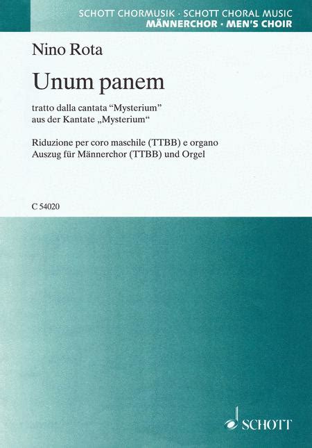 Sheet Music Unum Panem Satb Organ