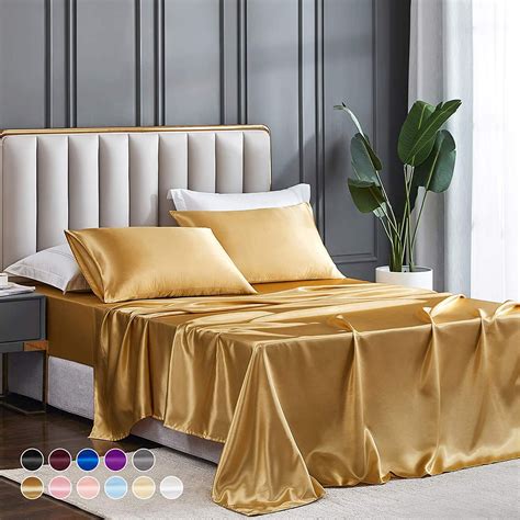 Silk Satin Sheets Twin Xl Size 3pcs Satin Sheets Set With Etsy Uk