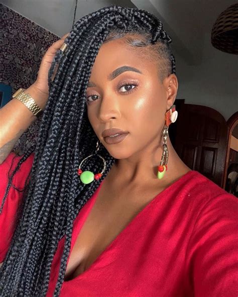 31 Box Braids With Shaved Sides For 2024 Thrivenaija Shaved Side