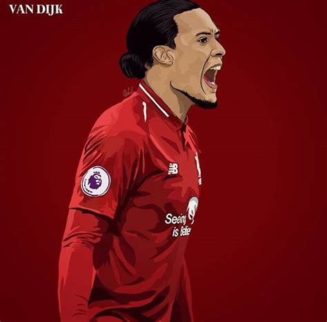 Liverpool Virgil Van Dijk Sports Art Lfc Liverpool Fc Best Artist