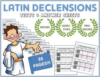 Latin Declensions Tests Answer Sheets By Crazycreations On Tpt