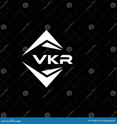 Vkr Abstract Technology Logo Design On Black Background Vkr Creative