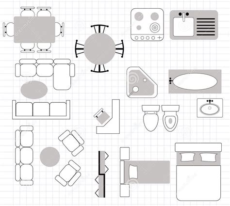 Pin By Pounehshahrestani On Top View Objects Floor Plan Symbols
