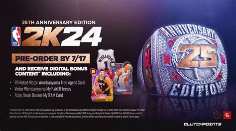 Nba 2k24 25th Anniversary Editions Limited Pre Order Bonus Details