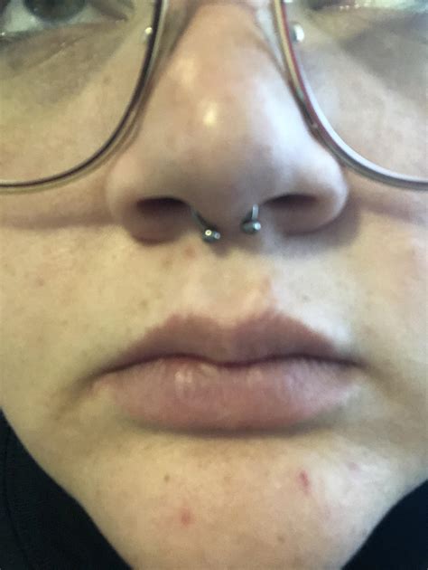 My Septum Was Done Yesterday And It Looks Really Crooked Is This