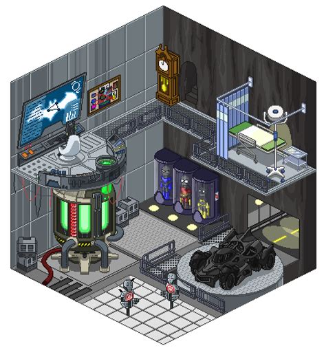 Pixel Art Rory Duke Stewart Batcave Pixel Art Batman Concept