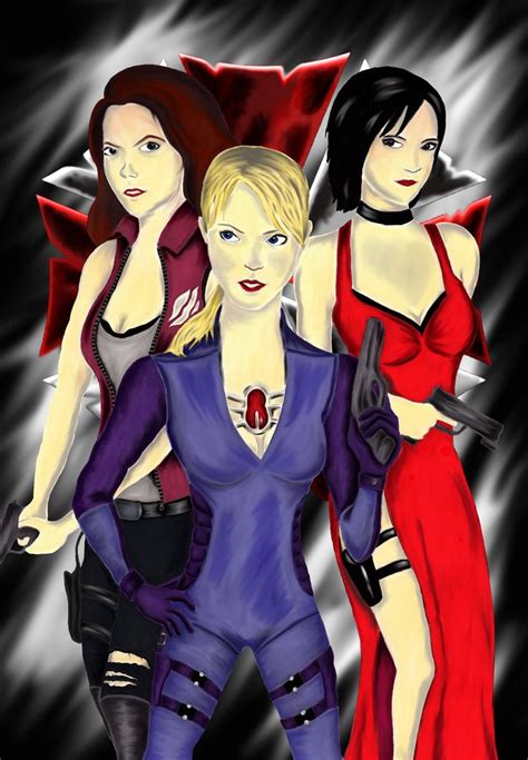 The Women Of Resident Evil Jill Valentine Claire Redfield And Ada