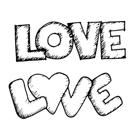 Love Handwritten Lettering Design Text 565023 Vector Art At Vecteezy