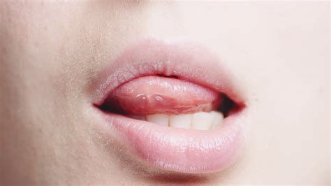 Macro Close Up Of Lips Slow Motion 120 Fps Young Woman Is Opening