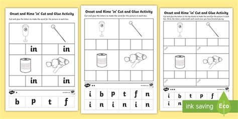 In Onset And Rime Differentiated Worksheet Worksheets