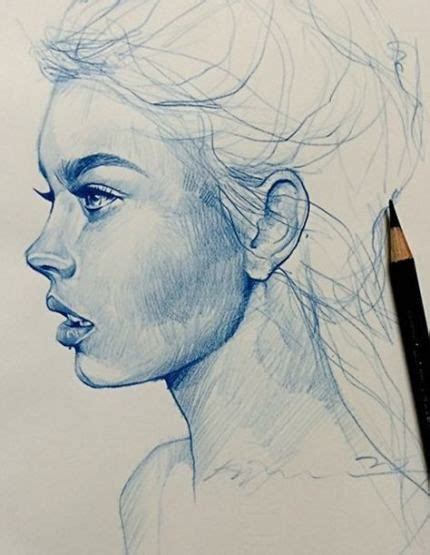 Womens Profile Drawing Faces 25 Ideas Pencil Portrait Portrait